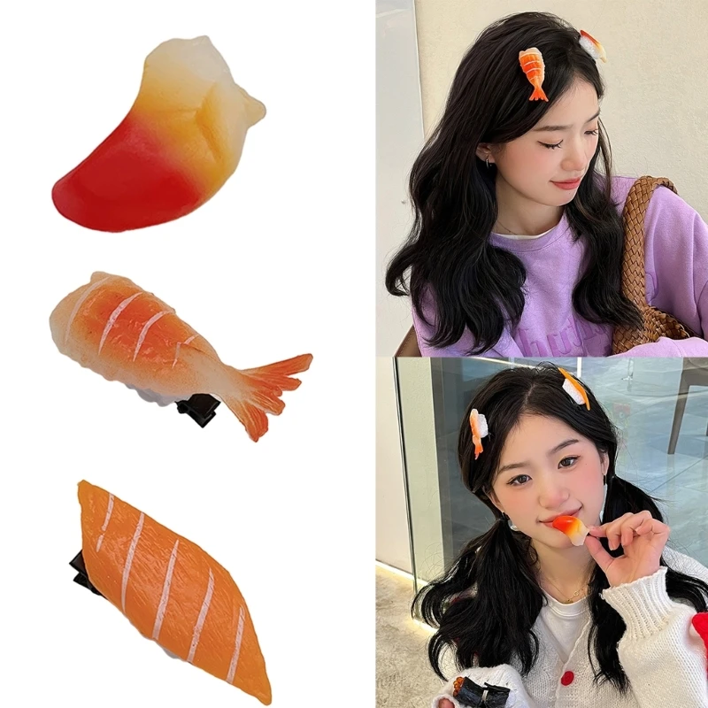 Girl Female  Sushi Food Women Girl Hairpin Sweet Girls Fixing Clip Practical Gadget Birthday Present Gift Present