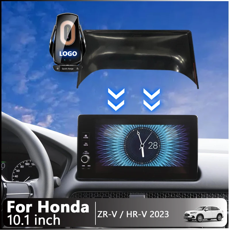 

For Honda ZRV HRV 2023 Car Phone Wireless Charging Magnetic Induction 360° Rotating Bracket 10.1 Inch Center Screen Fixed Base