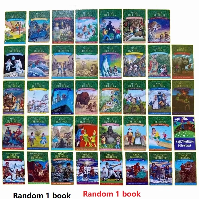 Random 1 book English Version Magic Tree House 1-38 Volumes English Reading Story Book Children's Adventure Science Book