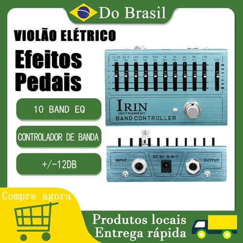 Controlador de banda IRIN AN-40 EQ Pedal de efecto de guitarra eléctrica efecto ecualizador de 10 bandas +/-12db Pedal True Bypass accesorios de guitarra