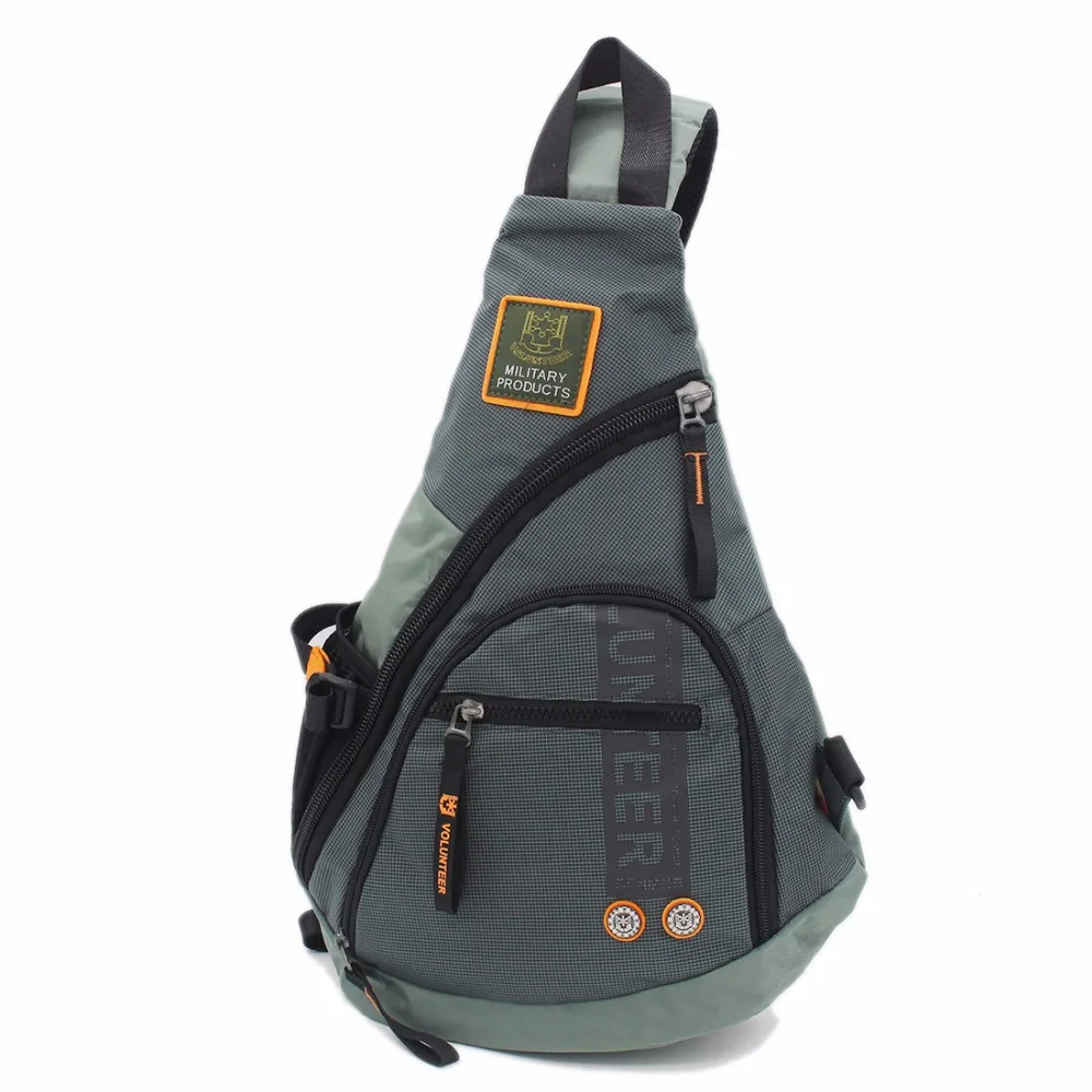 Mochila cruzada para hombre, bolso de hombro para el pecho, viaje, senderismo, deportes al aire libre, escalada, estilo militar Oxford