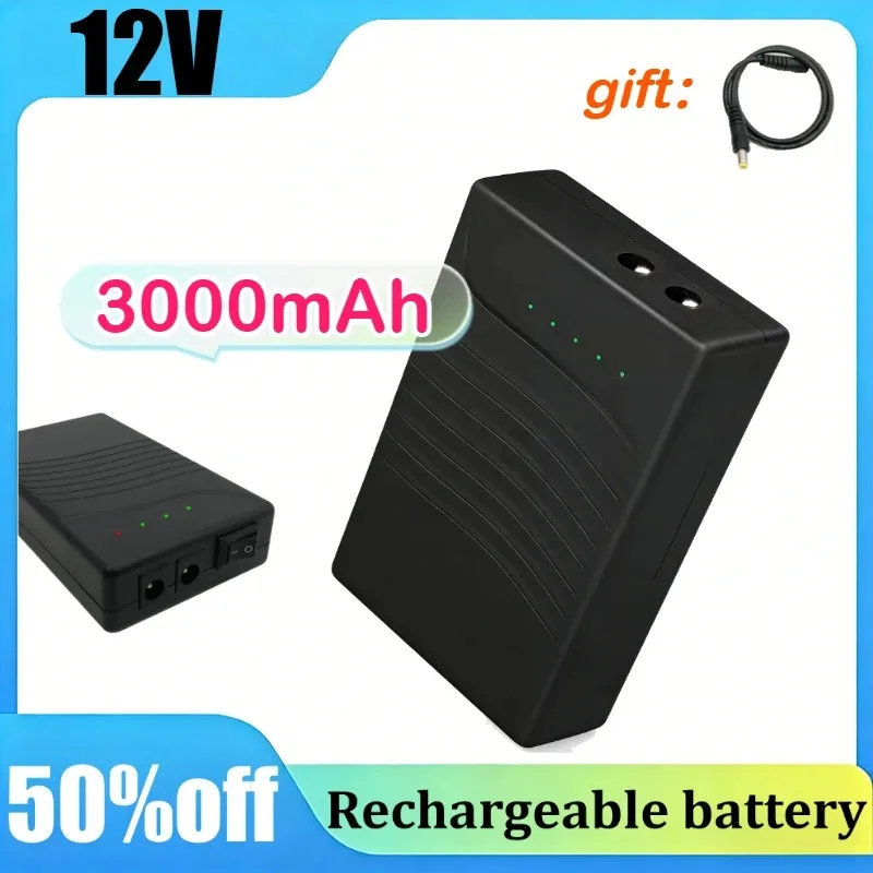 

12V 3000mAh Lithium Battery Large Capacity 2600mAh 18650 Cell Backup Power Supply for Walkie Talkie Power Bank LED Strip Light