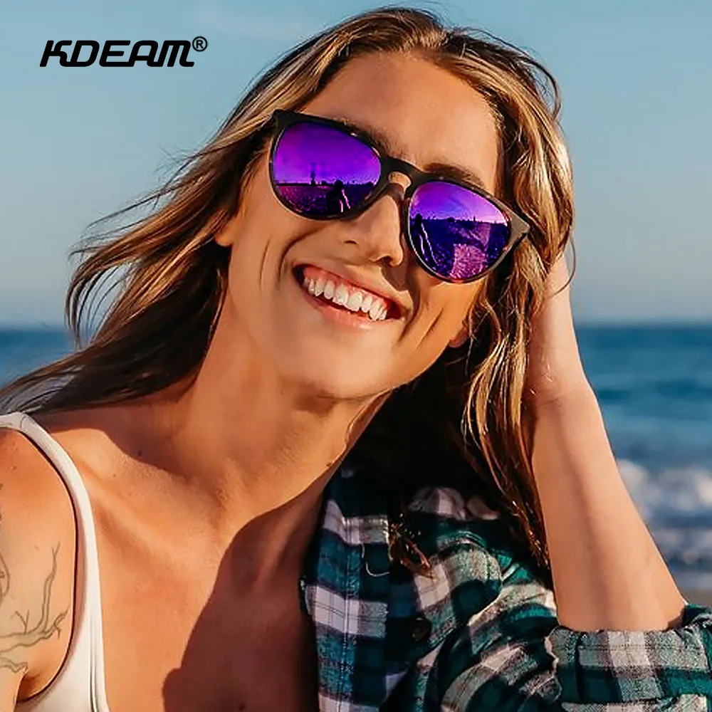 KDEAM Women's Vintage Sunglasses Polarized And Photochromic Lenses Sunscreen Sunglasses Female For Traveling Driving Hiking