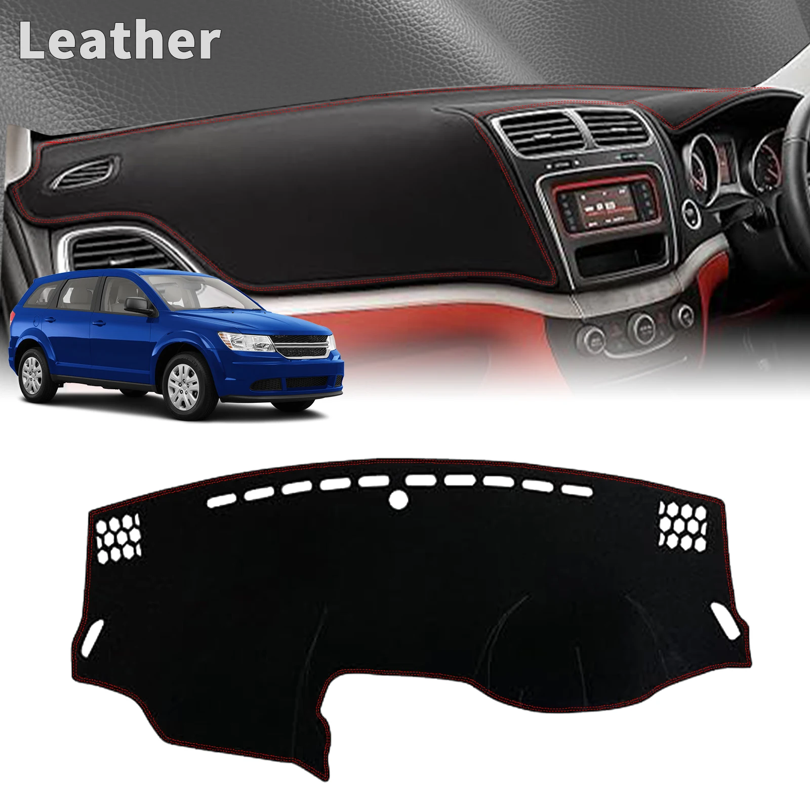 

for Dodge Journey 2009-2016 Fiat Freemont Car Dashboard Cover Dashmat Non‑Slip Protective Dash Mat Pad Auto Accessories