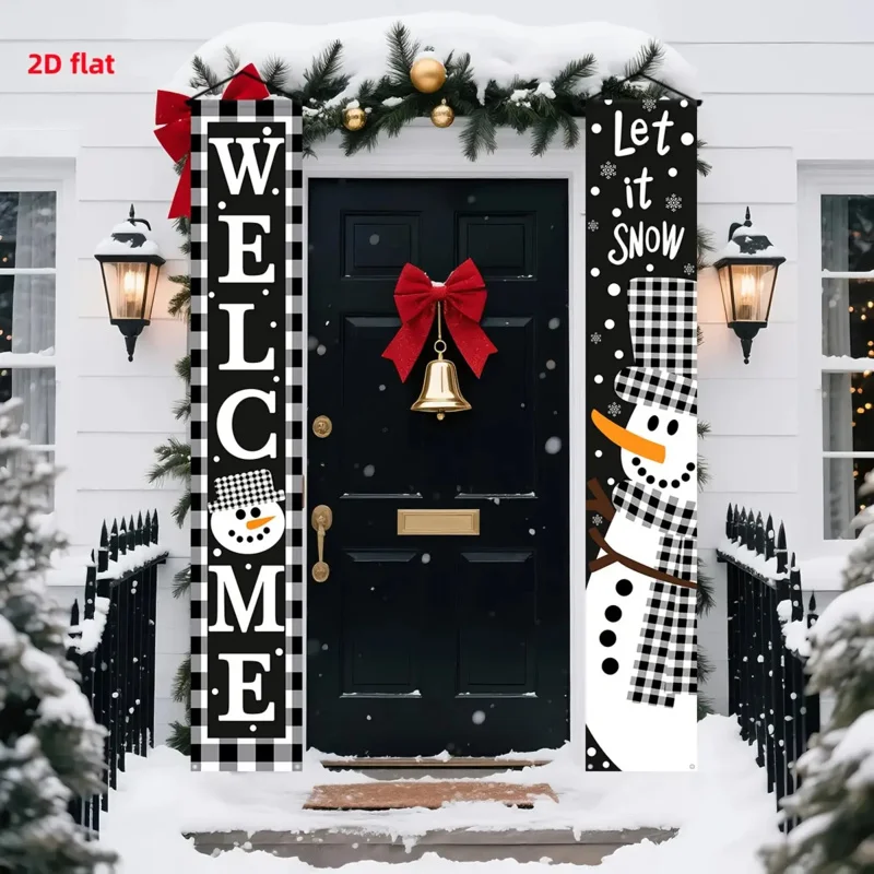 1pc2D شقة، لافتة زينة عيد الميلاد للاستخدام الخارجي والداخلي، المرآب والديكور المنزلي، لا يتطلب إمدادات الطاقة wsj #3