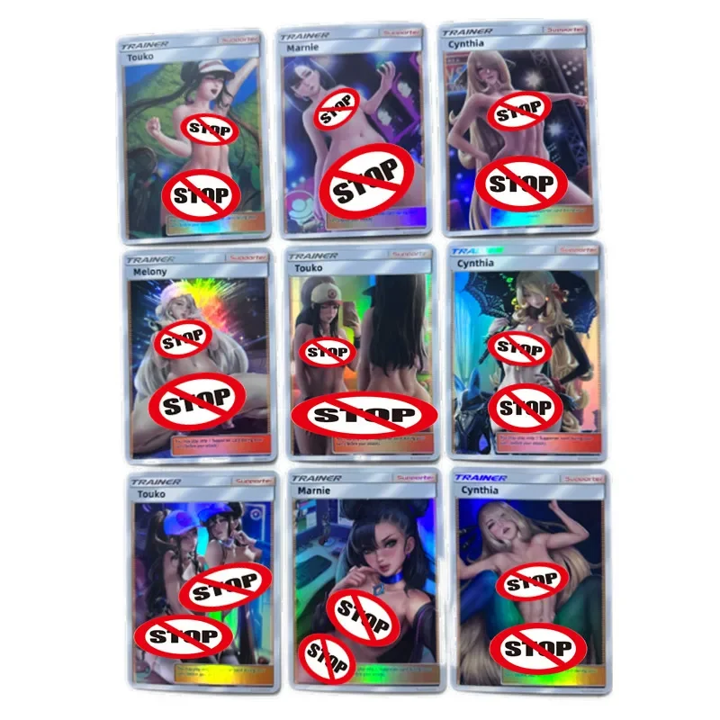 

9 шт./компл. самодельные карты с изображением аниме «Покемон» Cynthia Rosa Touko Marnie Poke Ball ACG сексуальная телесная игра подарочная игрушка DIY коллекционная карта комиксов