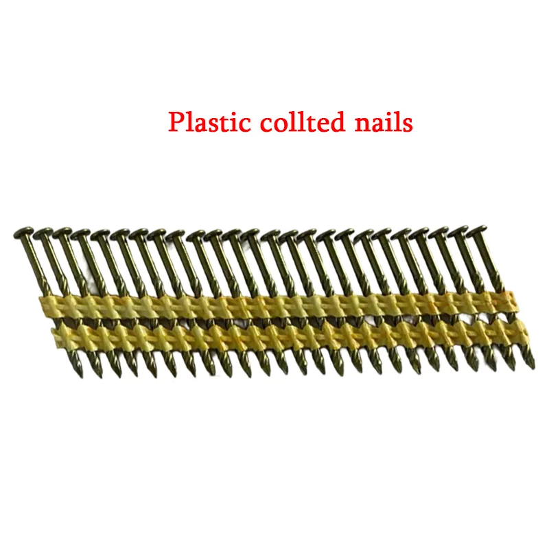 

Nail 21 Degree Plastic Strip Nails Surface Treatment Polished Screw Shank for Woodworking Nail Upholstery Accessories