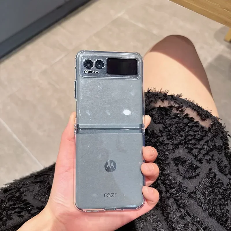 For Motorola Razr 2023 Case Clear Transparent Front Back Cover For Motorola Razr 40 50 Ultra Phone Case Protection Cover Shell