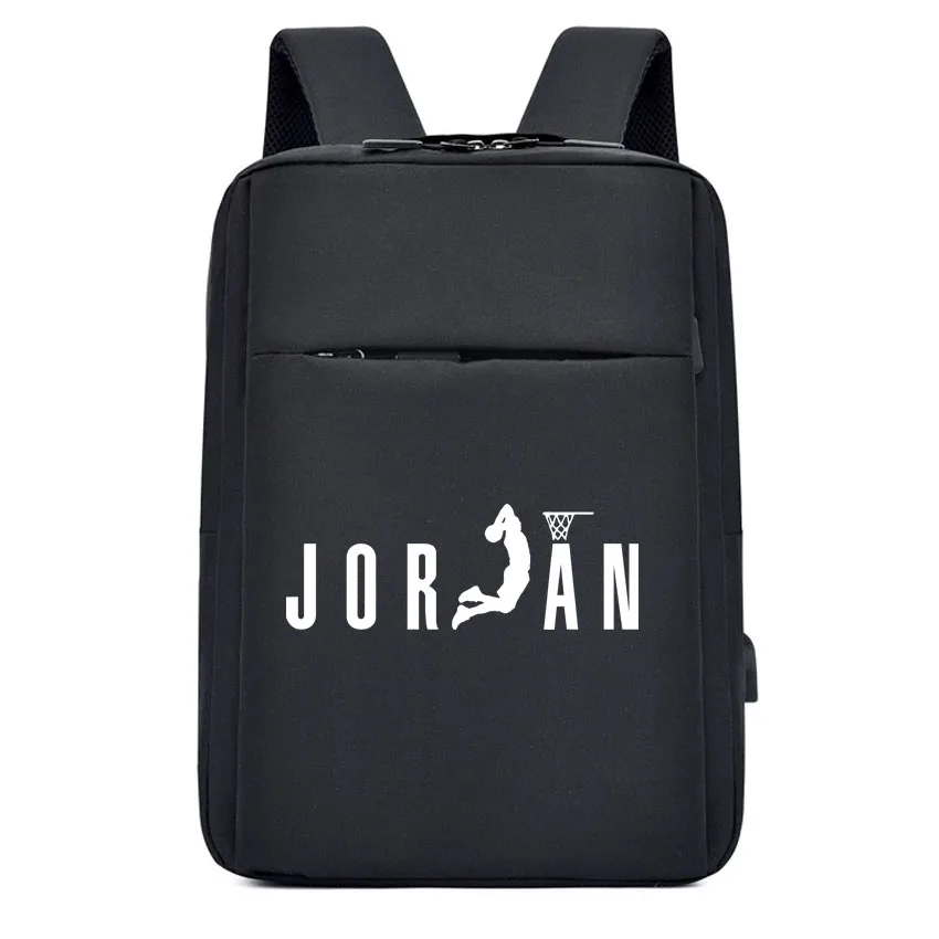 Nuevo bolso de negocios versátil, bolso escolar recargable por USB, estampado de letras JOR, bolso impermeable para ordenador portátil, mochila Unisex para ir al trabajo