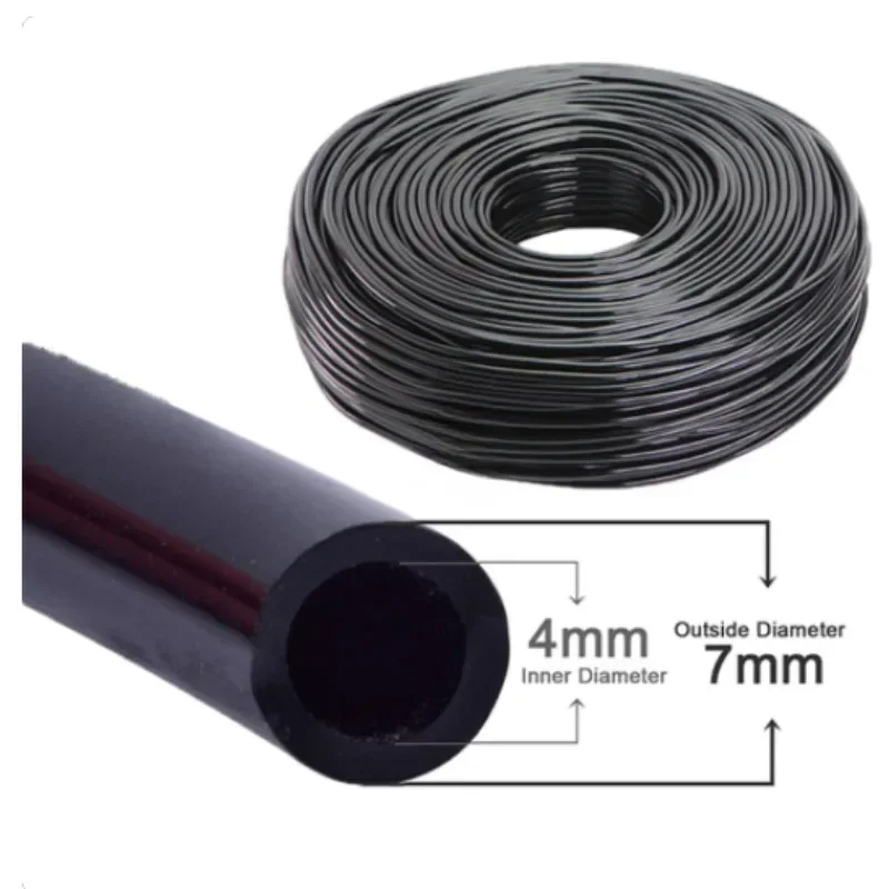 Garden Watering 4/7mm Hose PVC Micro Irrigation Pipe 1/4'' Tubing Irrigation Drip System Sprinkler Tube for Greenhouse Bonsai