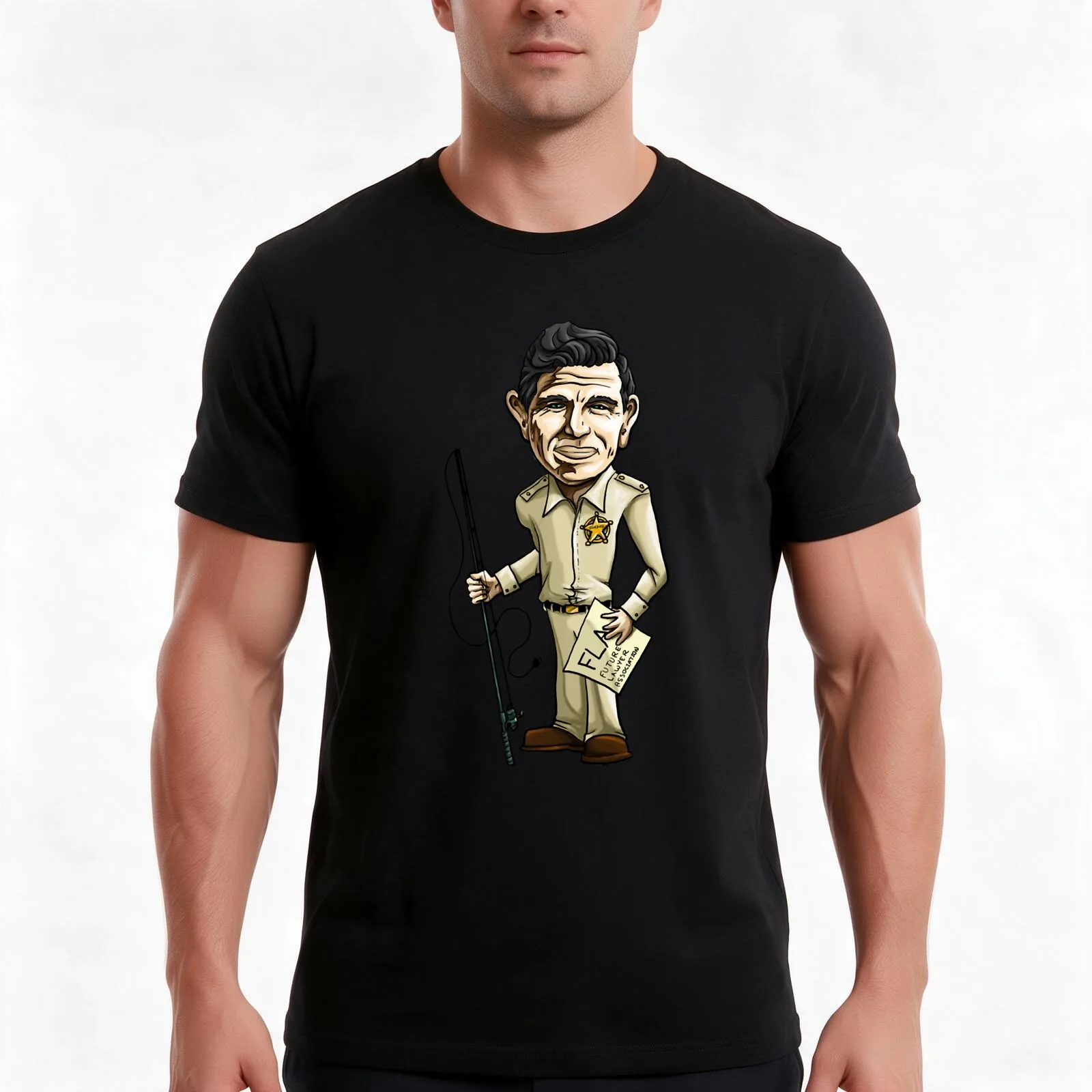 Mens Womens Retro Andy Griffith Sheriff Vintage Classic T-Shirt Summer Casual Cotton Tee Oversized Streetwear Tops