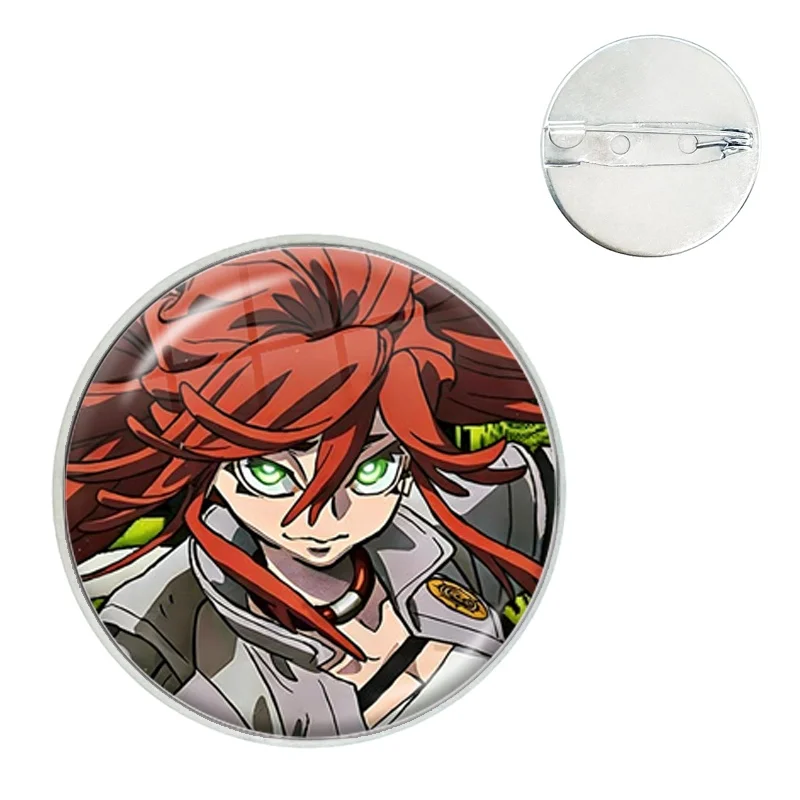 Anime Comic Gachiakuta Round Brooches Rudo Surebrec Enjin Cartoon Glass Badge Trendy Backpack Clothing Pins Jewlery Accessories