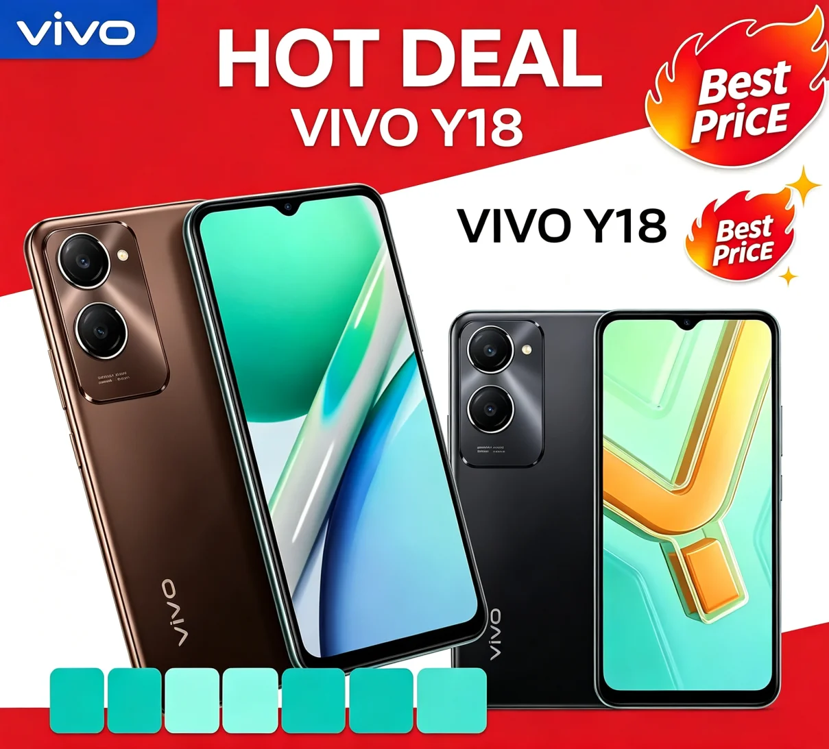 Top‑Rated 2026 VIVO Y18 Brand New Unlocked Handset 8GB+256GB Internal Storage 90Hz Smooth Touch Screen 5000mAh Heavy‑Duty