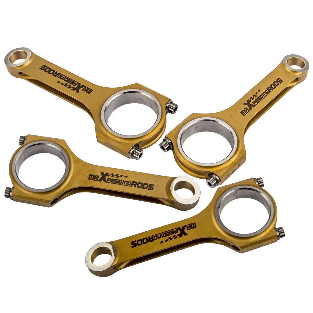 

Шатуны MaXpeedingrods Golden, 4 шт., высокопроизводительные, для Mitsubishi 4B11 4B11T, 800+ л.с., с болтами и вкладышами шатунных подшипников