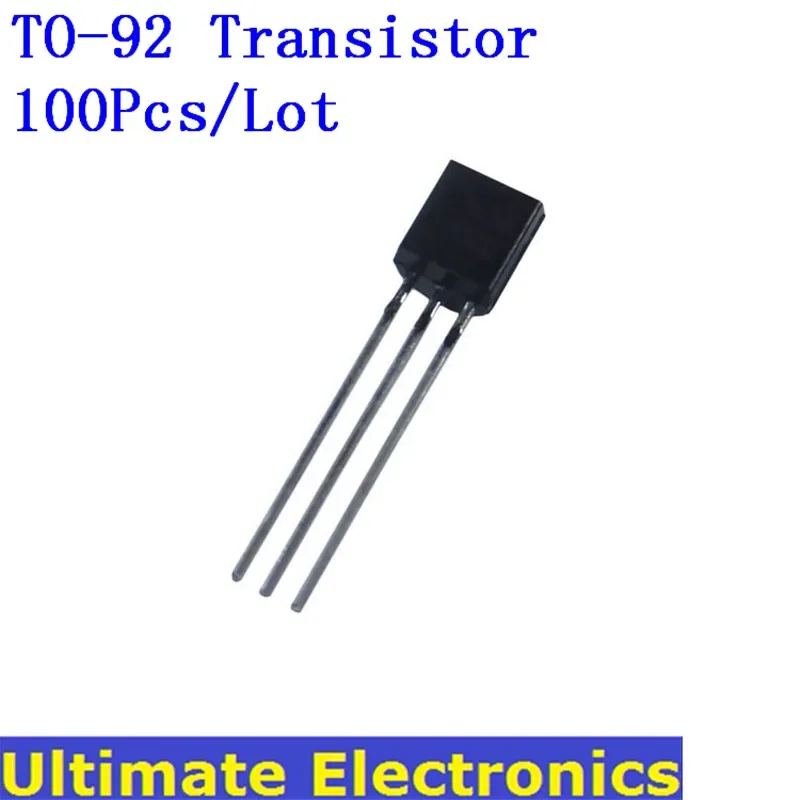 100Pcs/Lot TO-92 Transistor 2N2222 2N2907 2N3904 2N3906 2N5401 2N7000 A1015 2SC1815 BC317 BC327 BC517 BC547 C945 A42 A92 S8050