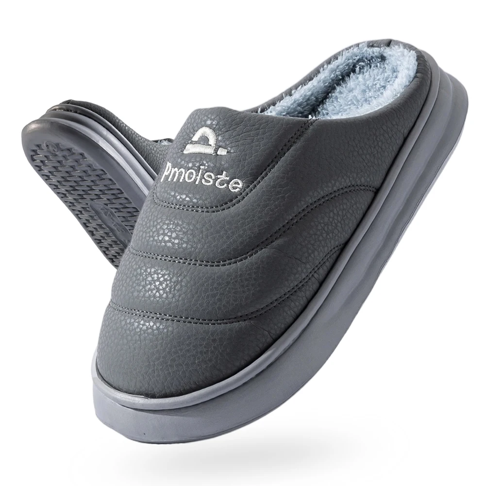 أحذية فاخرة من إسفنج الذاكرة المنزلية للرجال شباشب دافئة شتوية مريحة وعالية الجودة ونعل EVA ناعم #4