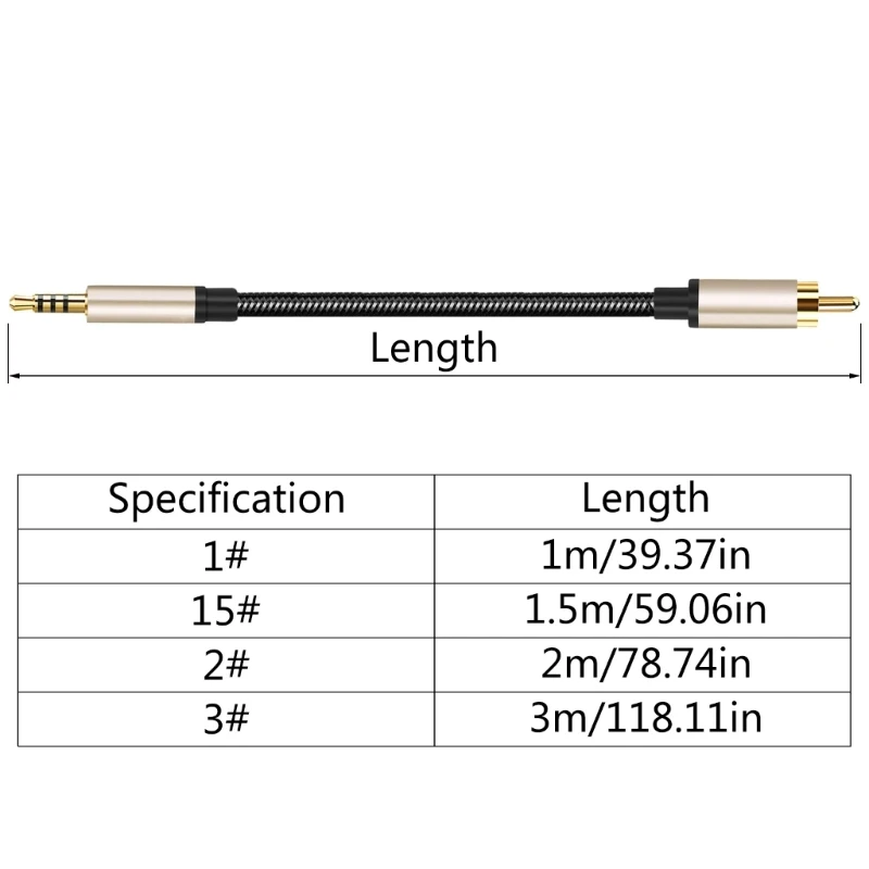 RCA 3.5MM Aux Cable Stereo Digital Coaxial Line Applies 1st 2nd