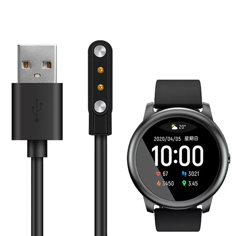 

100cm smartwatch Charger For Xiaomi Haylou Solar LS05 USB Charge Cable Charging Data Power Adapter Watch Accessories