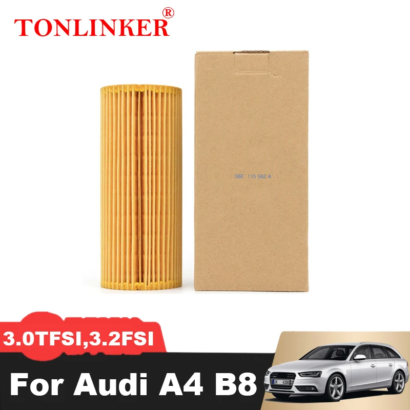 

Масляный фильтр TONLINKER 06E115562A для Audi A4 S4 B8 3,0 TFSI 3.21FSI модель 2008 2009 2010 2011 2012 2013 2014 2015 06E115466