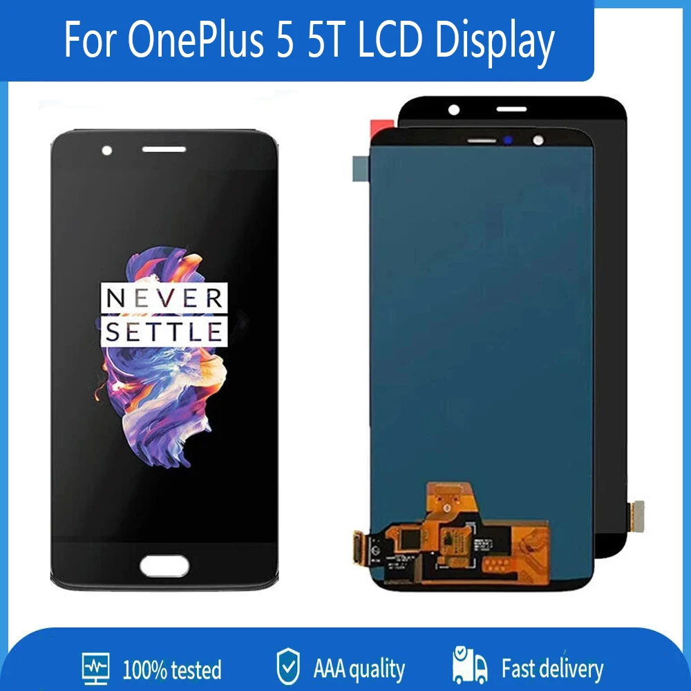 Original AMOLED For OnePlus 5 5T LCD Display Touch Screen LCD Panel Replacement For OnePlus 1+ 5T 5 LCD Display