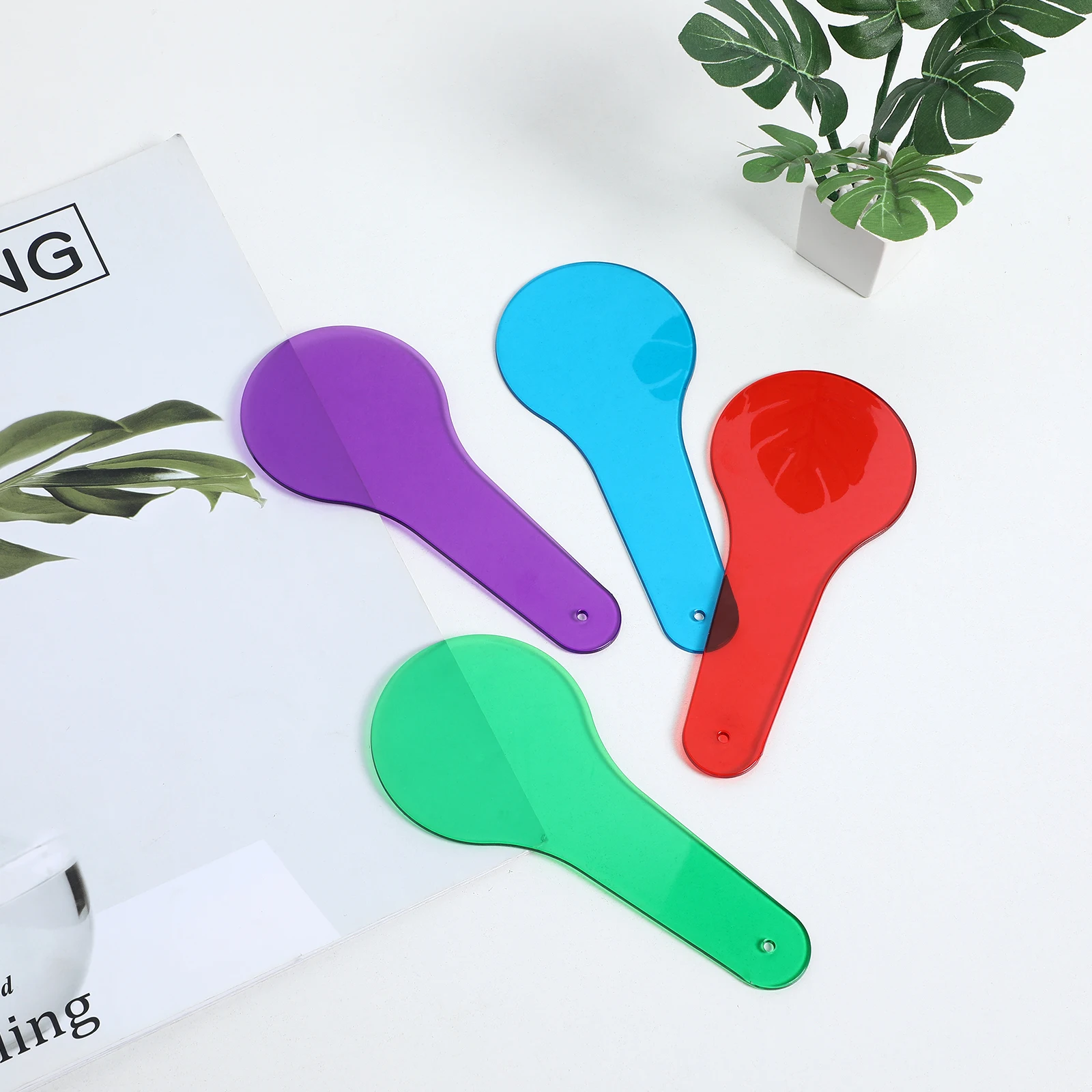 

6pcs Science Color Paddles Educational Filter For Kids Learning Teaching Tool Early Childhood Development Optical Experiment