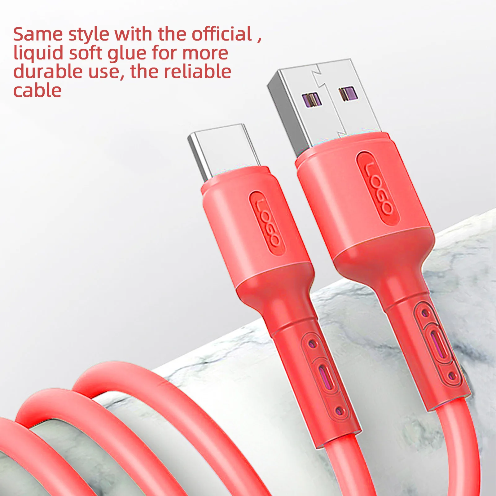 5 Colors USB Type C Charger Cable 5A USB Type C Data Cable Safe Charging And Fast Data Transfer Charging Cords Compatible With