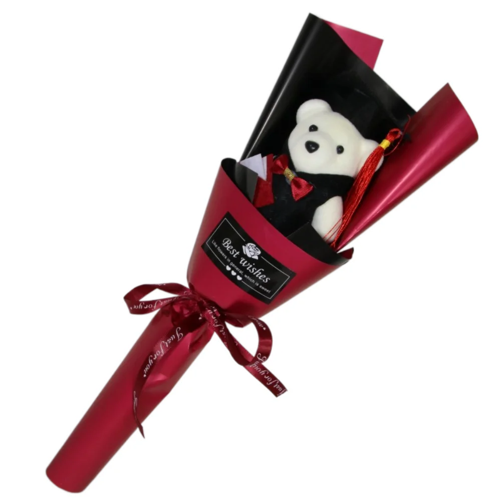 

New Bouquet Decoration Bear Bouquet Plush Toy Graduation Gift Animal Bouquet Cartoon Lovely Bear Birthday Party