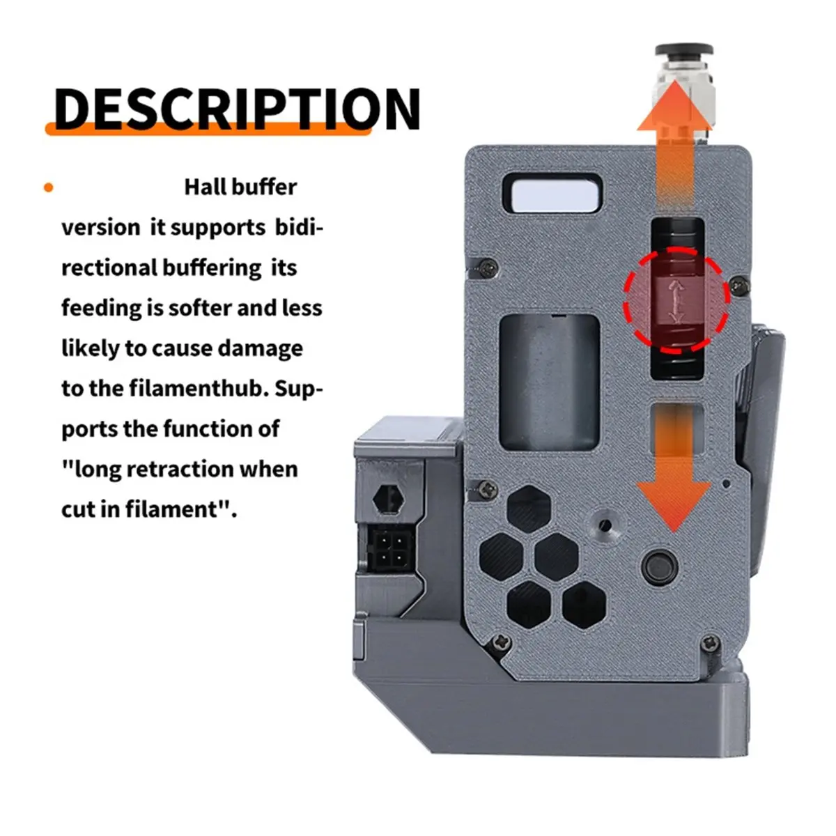 BMCU 370C Lite for Lab A1 A1 Mini 3D Parts Hall Sensor Bidirectional Buffering Open Source Auto Refill Farm MMU