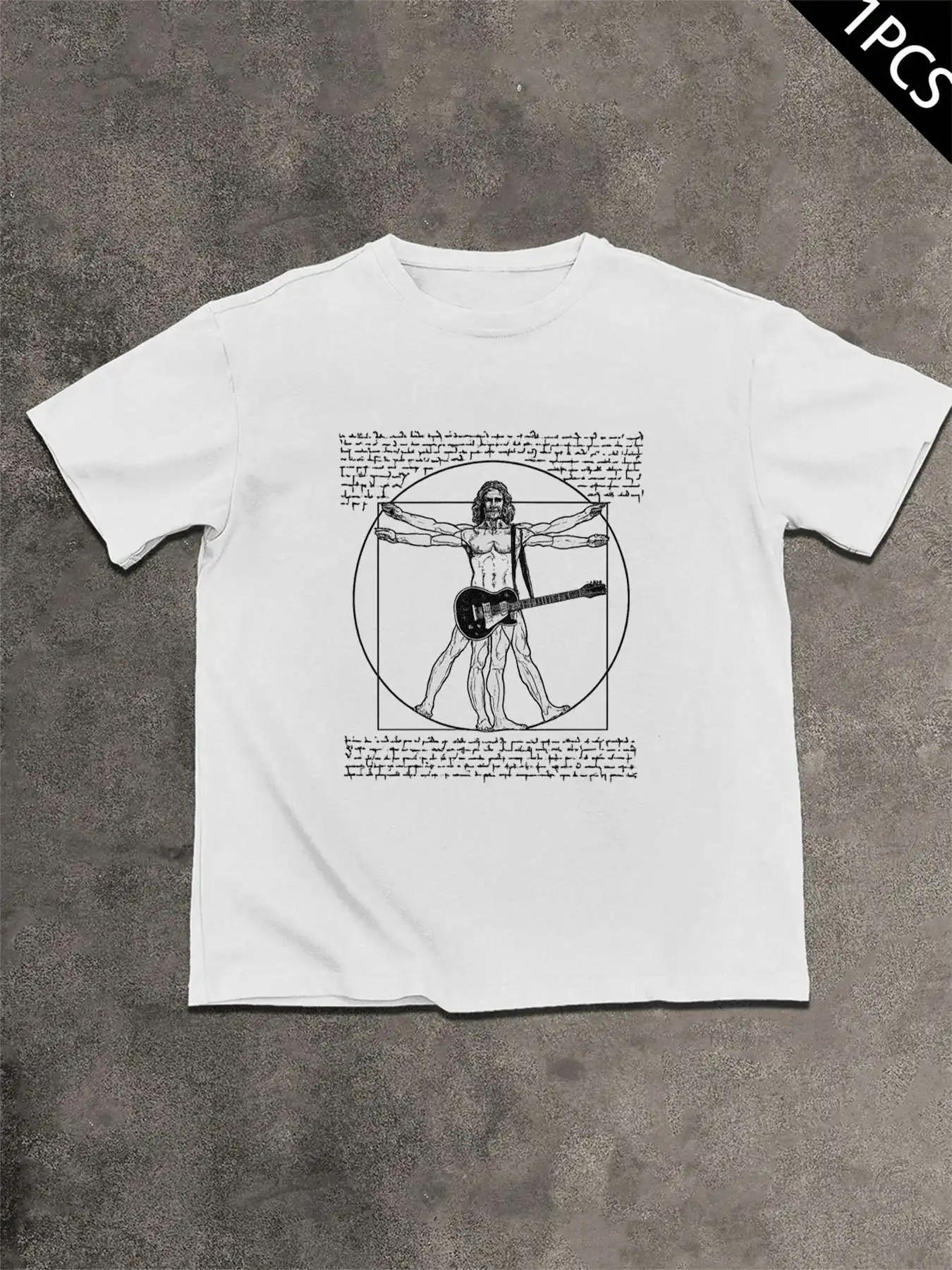 فيتروفيان رجل الغيتار المحملة الرجال 220gsm جديد الصيف عادية طاقم الرقبة القطن الخالص قصيرة الأكمام تي شيرت