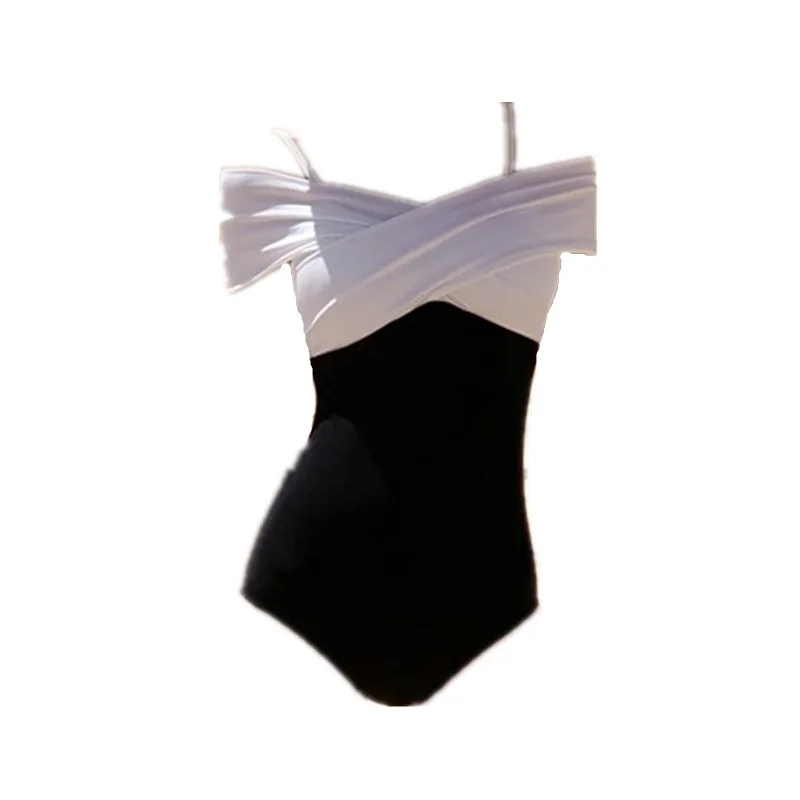 Korean Style One Piece Swimwear Women Padded Swimwear Solid Swimsuit Bathing Suit Sexy Lady Monokini Beachwear 2023 New