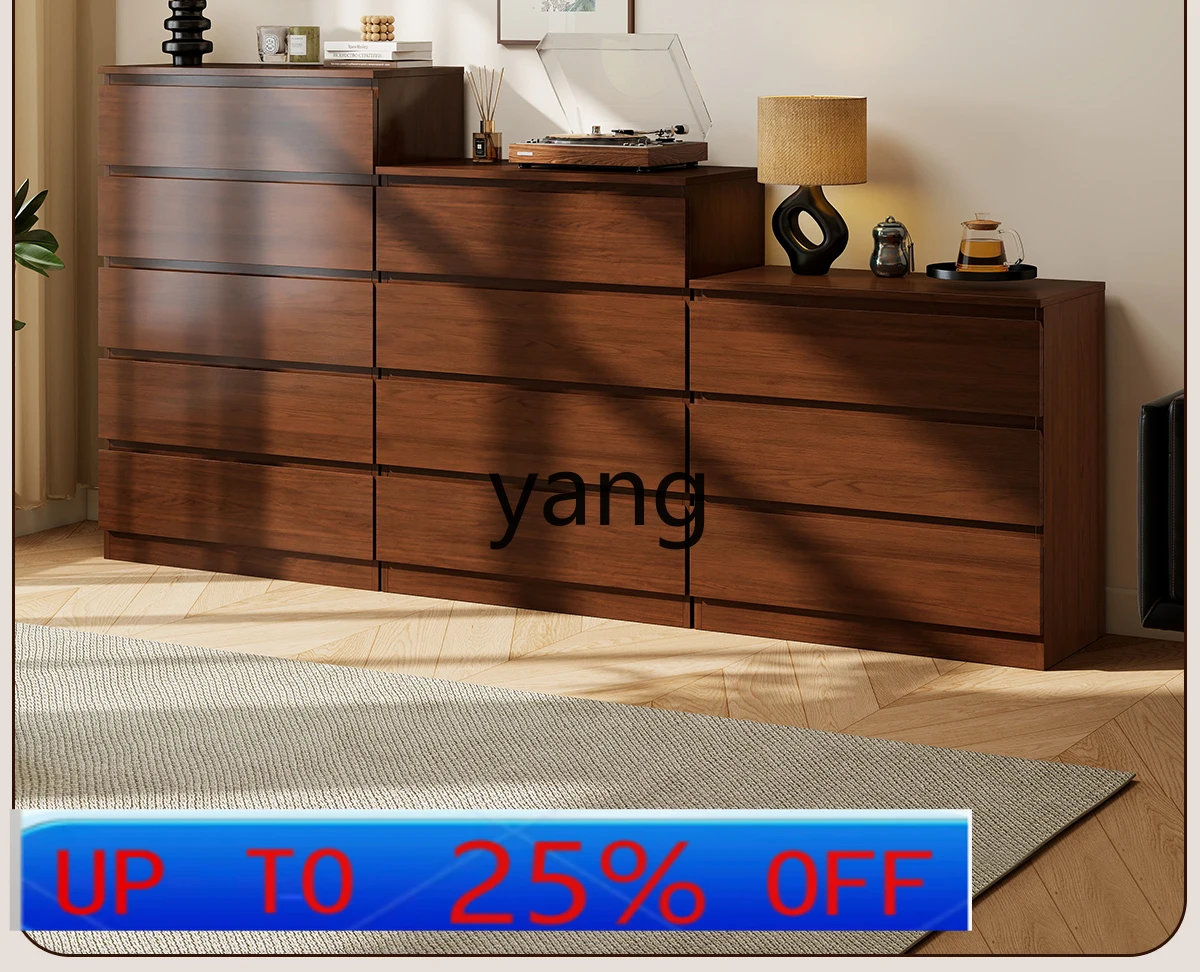 

LMM solid wood steel combination chest antique bedroom wall bedside cabinet