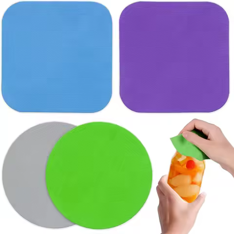 Rubber can opener Gripper Pad multifunctional kitchen coaster easy handle for opening jars and bottle lids