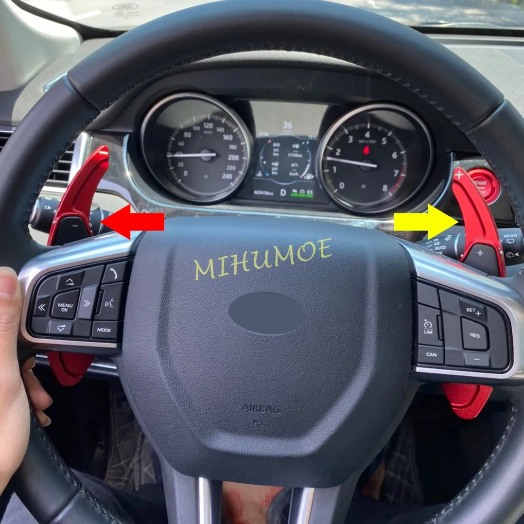 Red Interior Steering Wheel Paddle Shifter Extension Trims For Land Range Rover Evoque Sport Velar Discovery 4 5 LR4 LR2 Jaguar