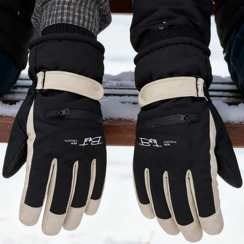 

Велосипедные перчатки Нескользящие сенсорные лыжные перчатки Аксессуары для сноуборда Водонепроницаемые карманные теплые мужские и женские зимние перчатки