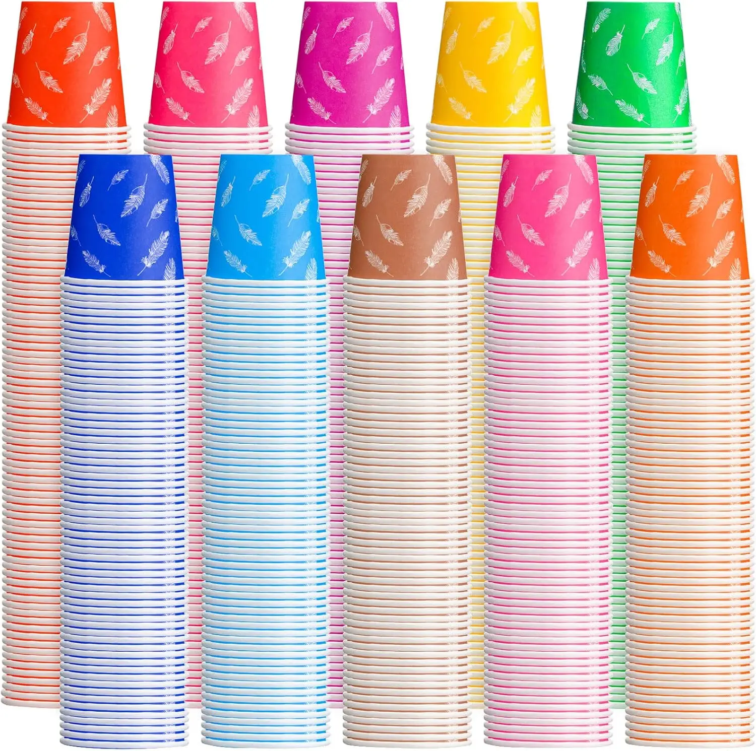 

1000 Pieces 5oz Paper Cups Multicolor Disposable Mini Cups Colorful Mouthwash Cup in Bulk for Espresso Travel Parties Ca
