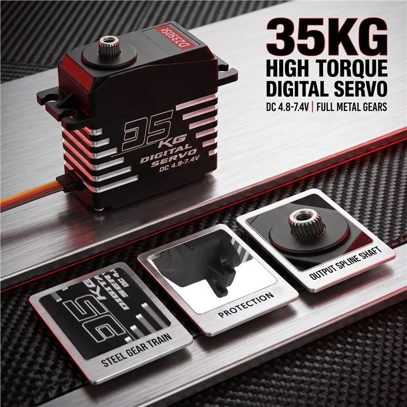 B78B-High Torque Digital Servo Motor Metal Gear For Arduino 35Kg For RC Car Boat Servo Micro Servo Mini Servo