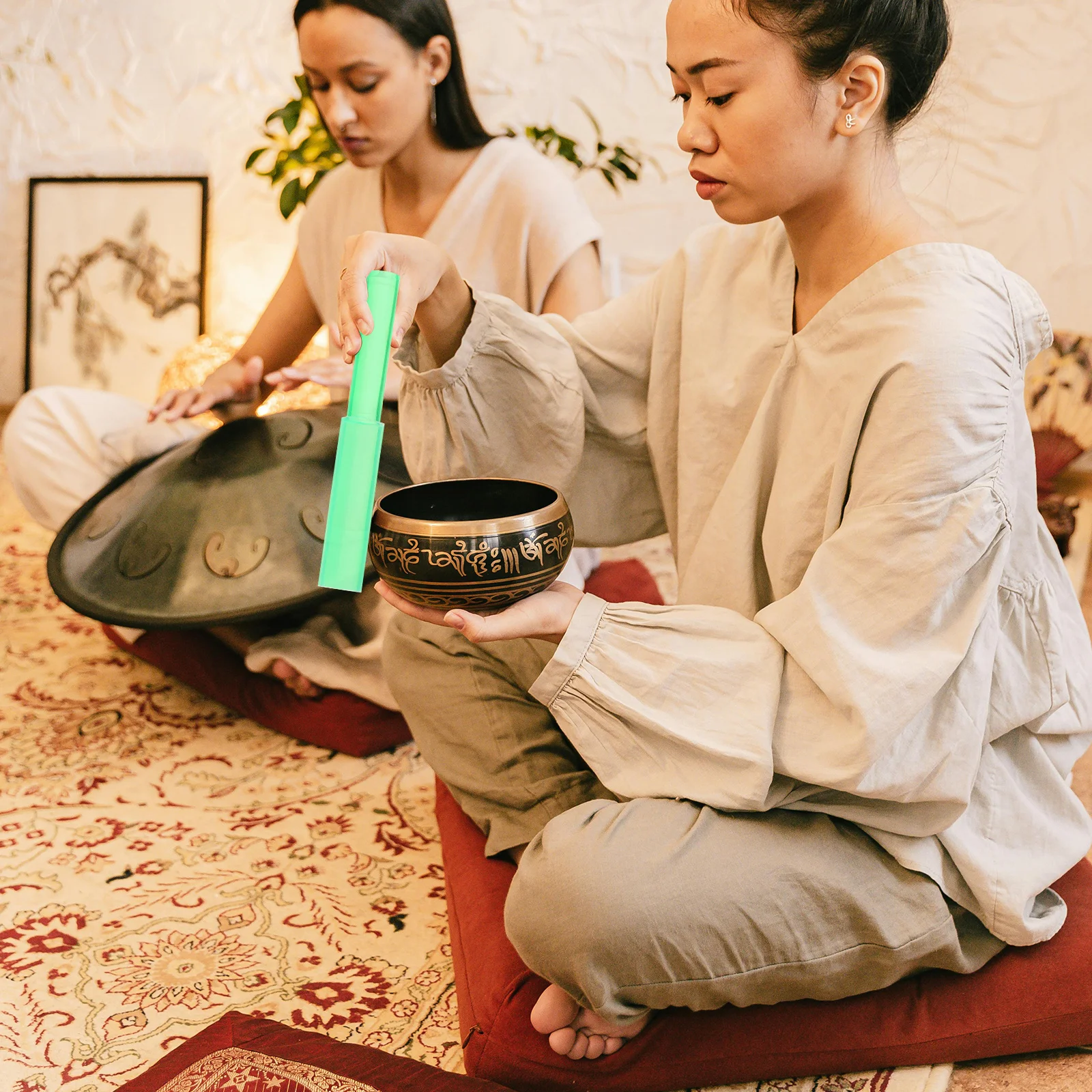 

Crystal Singing Bowl Mallet Sound Bowl Mallet Meditation Tool Durable Clear Sound Rod for Yoga Relaxation Therapy