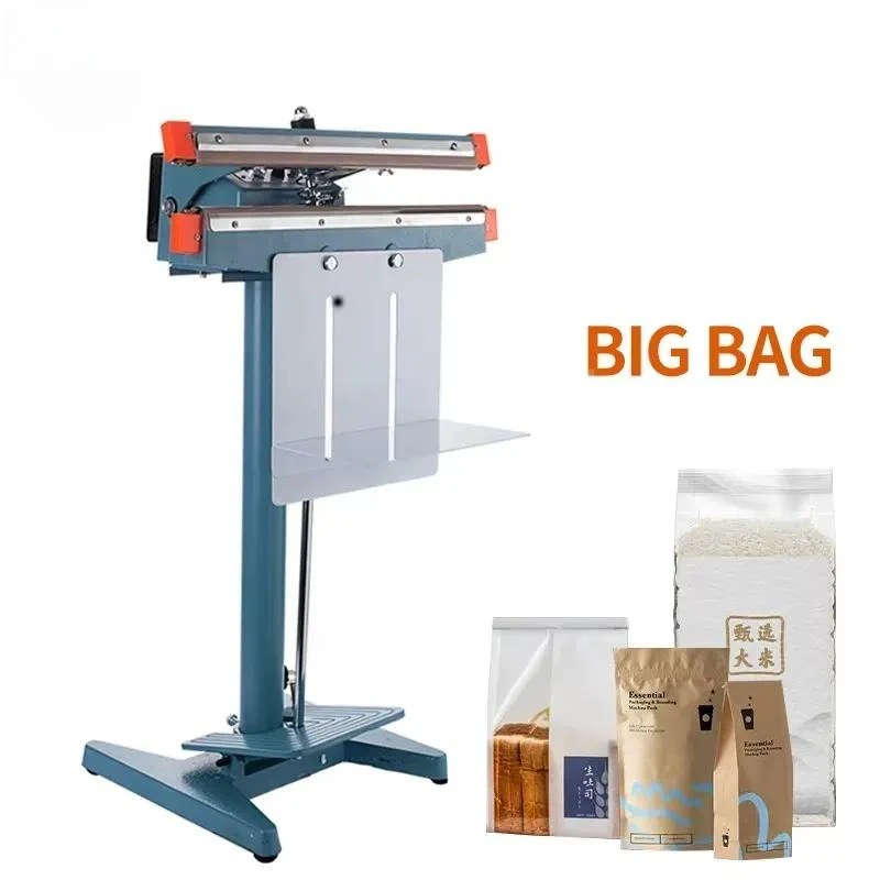 semi-automatic handheld foot-pedal vertical heat sealing machine plastic bag portable aluminum body single-sided