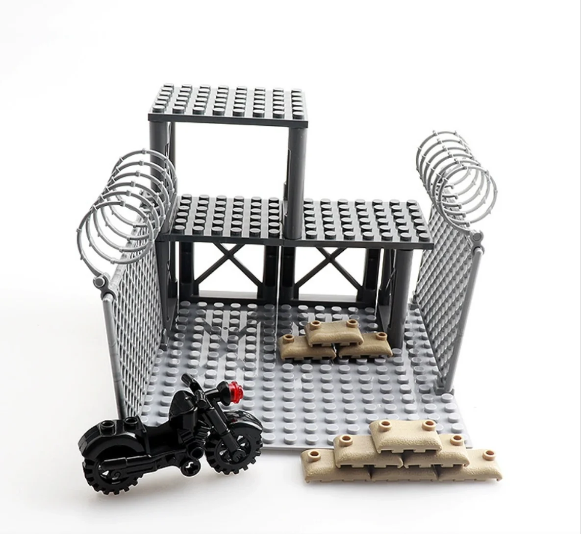 WW2 Serie Militare Desert Container Camp Tower Sentry Scena di Guerra Building Blocks set Mattoni Giocattoli per bambini