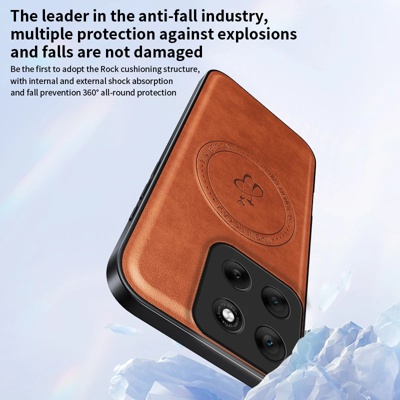 

For MOTO G14 G15 G24 G05 G34 G54 G56 5G Magnetic Wireless Charging Leather Phone Case Silicone Lens Protect Cover Cases Bracket