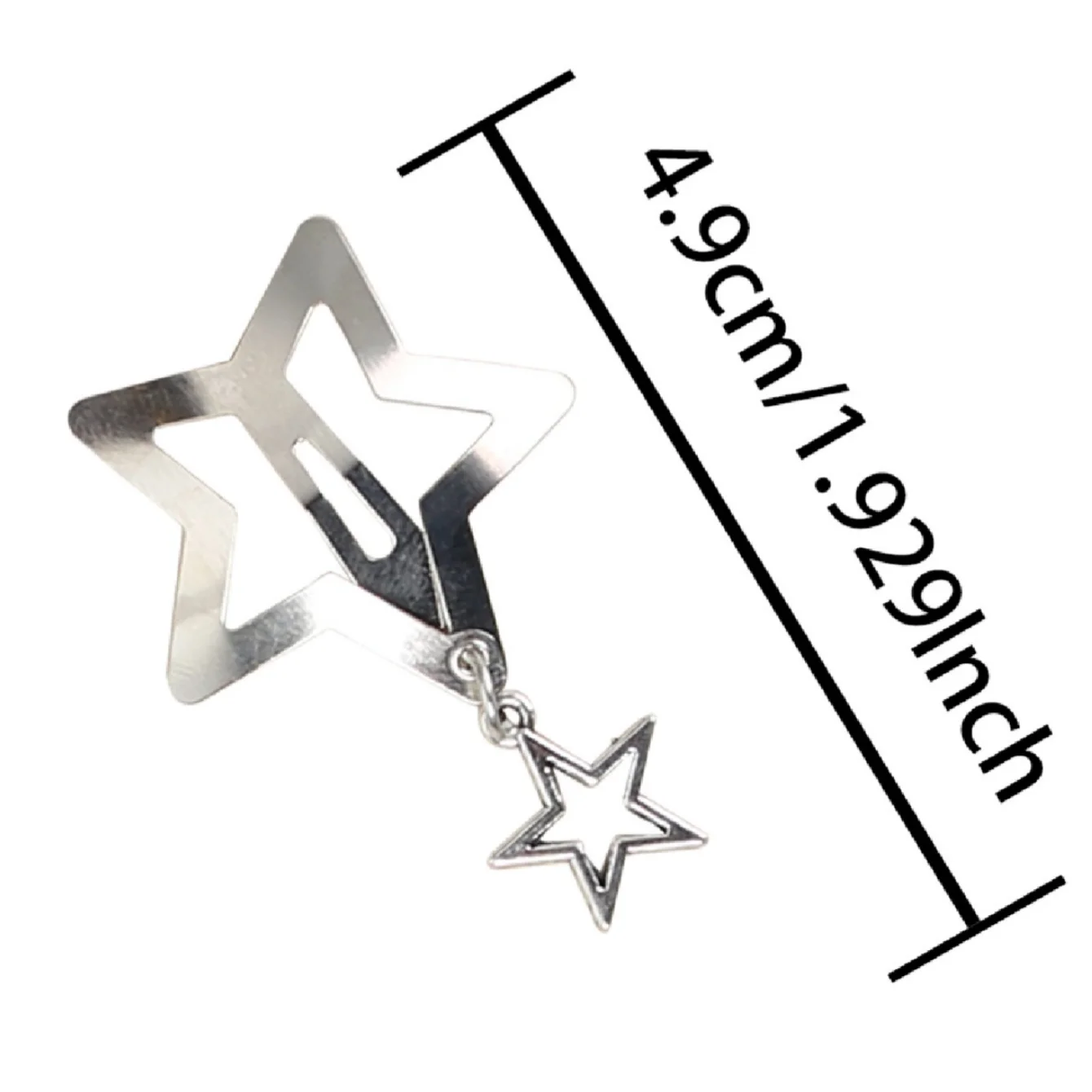 10pcs Y2K Star BB With Star Pendant hair clips, everyday casual multi-purpose hair accessories For women Girls