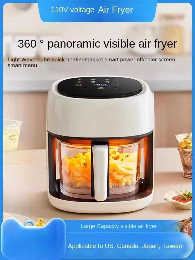 110V air fryer household fully automatic visual integrated smoke-free Hong Review Summary: Is It Worth Considering?