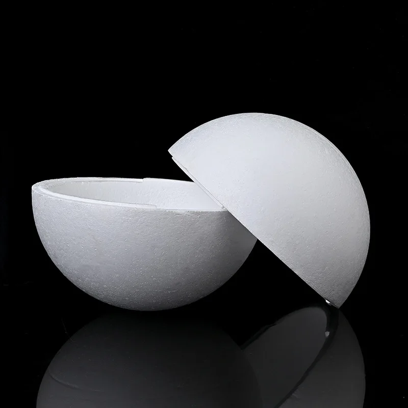 1-5 Pcs Hollow Foam Balls 20Cm 25Cm 30Cm 40cm 50cm Craft Supplies White Semicircle Props Wedding Decorations Christmas Valentine