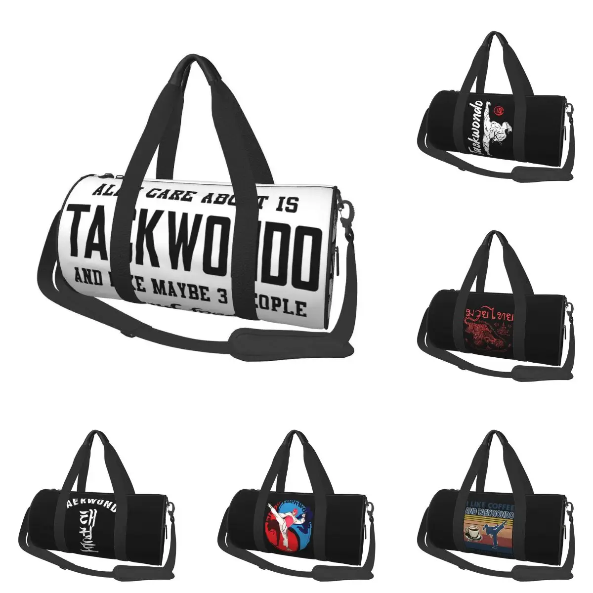 Bolsa de viaje para hombre, bolso grande personalizado para exteriores, bolsa deportiva de Yoga, todo lo que me importa es Taekwondo y como tal vez