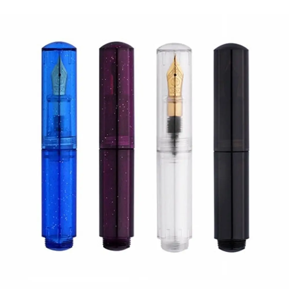 

Portable Transparent Fountain Pens Handwritten Starry Sky Writing Ink Pen EF/F Nib Short Mini Pocket Pen Student