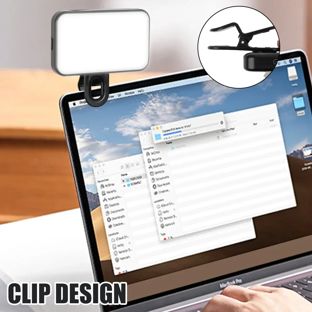 Led High Power Oplaadbare Clip Fill Video Conferentie Licht Met Clip Aangepast 3 Licht Modi Voor Telefoon Ipad Laptop Selfie Licht