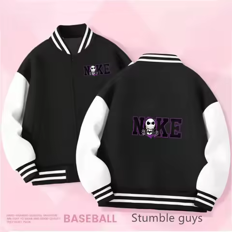 Corpse Bride Baseball Uniform Kids Clothes Boys Sweatshirt Hooded Kawaii Stitch Sonic Pokemoned Long Sleeve Jacket Girls Hoodie