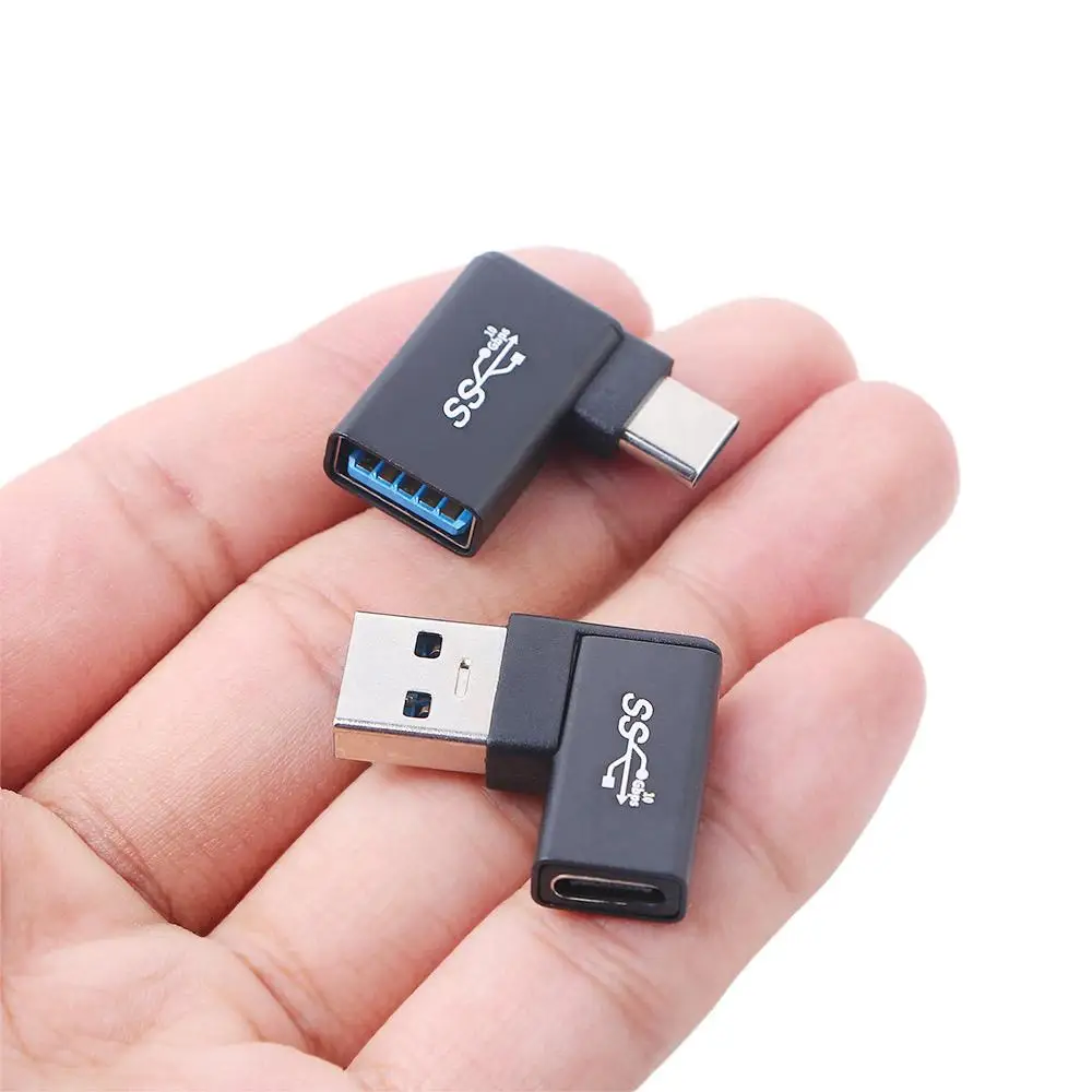 10Gbps Mini Aluminum 90 Degree Flash Drive Portable USB 3.0 Male USB 3.0 Converter Charger Plug OTG Adapter OTG Connector