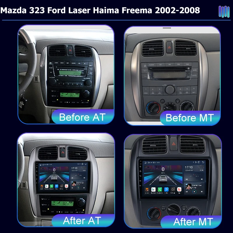 AI VOICE roadivox Android car radio for Mazda 323 Ford Laser Haima Freema 2002 2008 GPS Navigation video Multimedia Player tape