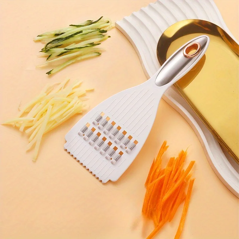 Multi-Functional Vegetable Slicer & Sharpener - Manual Food Cutter for Potatoes, Carrots,Fruits - Durable Plastic Kitchen Gadget